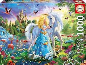 Puzzle educa1000 piezas, la princesa y el unicornio