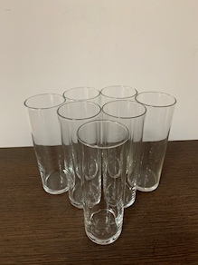 Vasos de tubo de cristal (7 uds.)