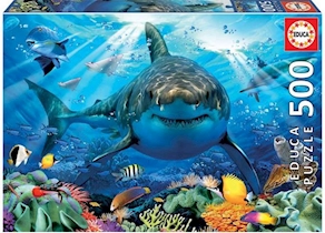 puzzle 500 piezas gran tiburón blanco