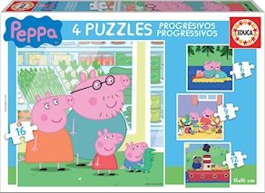 Puzzle educa progresivo 6-9-12 y 16 piezas Peppa Pig