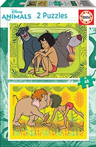 puzzle educa 2x48 piezas jungle book
